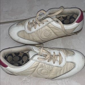 Coach white/pink sneakers